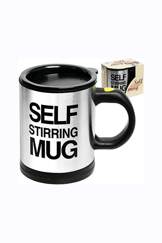 Self Stirring Automatic Tea and Coffee Mug 350ml Silver