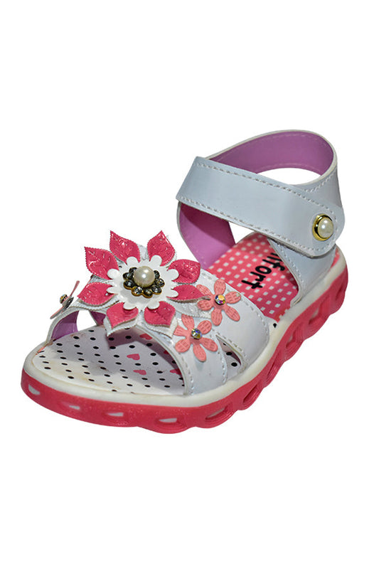 Pearls Flower Sandal For Girls