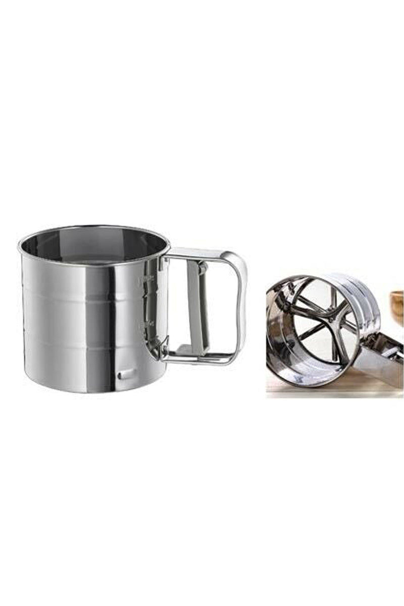 Flour Sifter Stainless Steel Cup For Kitchen / Baking