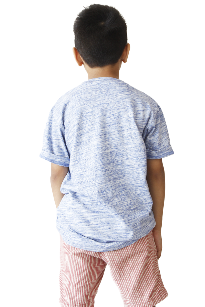 Space Jam Blue Texture T-Shirt For Kids