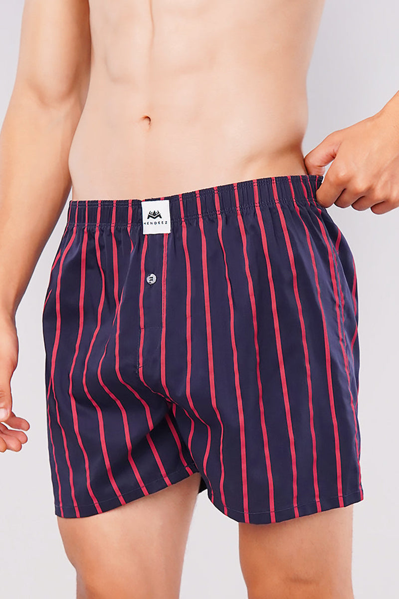 Red Stripes Woven Boxer Shorts