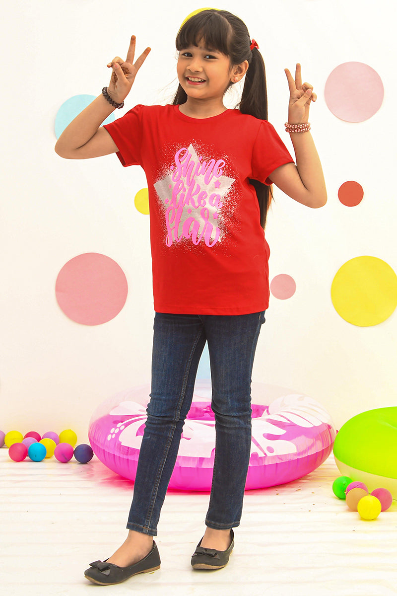 Girls Summer T-Shirt GS2301-Red