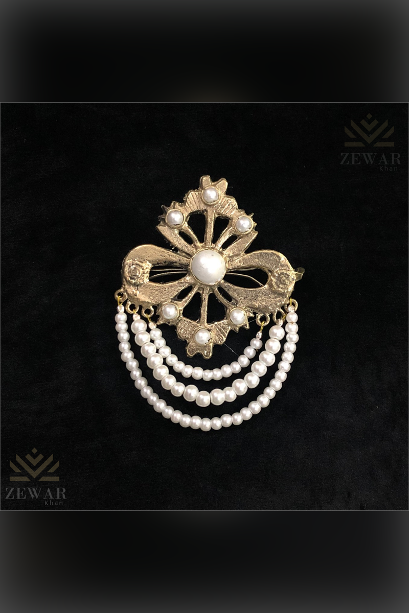 Bow and Pearl Hair Clip - (HC-12)
