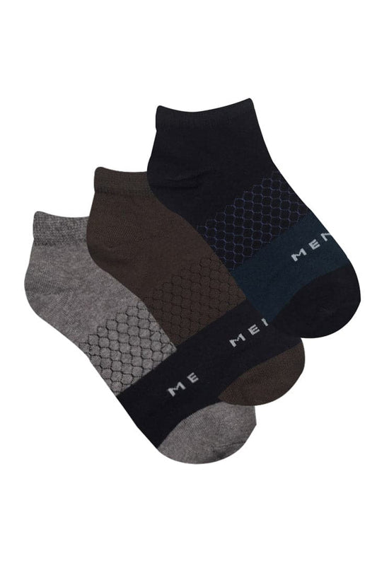 Honeycomb Textured Ankle Socks - Pack of 3