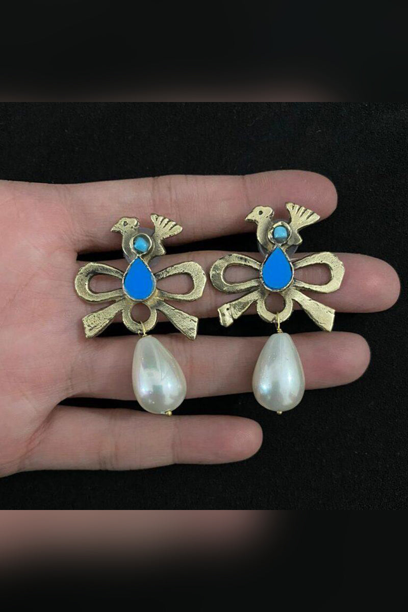 Intricate Bow Choker and Earring Set (CH-122)