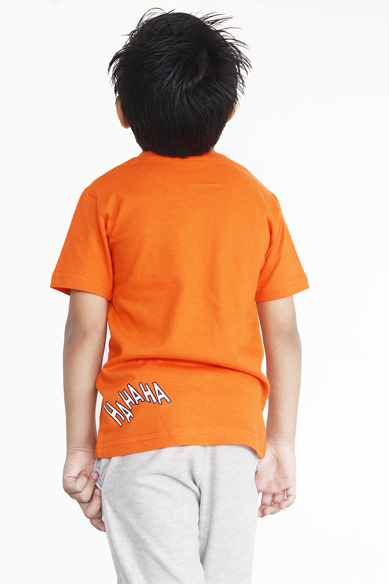Pack Of 3 Graphics T-Shirt For Boys, Orange - Yellow - White
