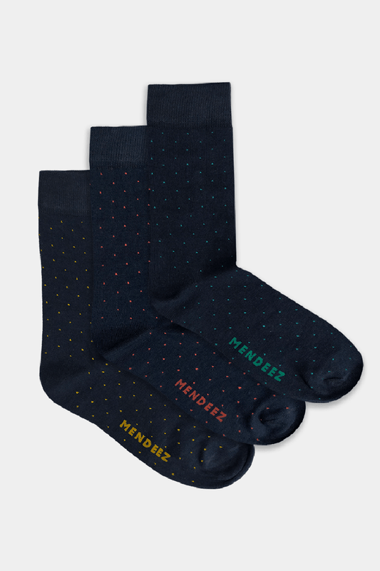 Polka Dots Pack of 3 Printed Crew Socks