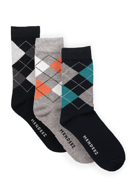 Supreme Pack of 3 Printed Crew Socks