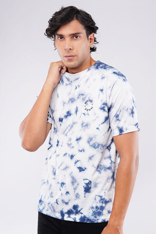 Blue Drizzle Tie and Dye T-Shirt