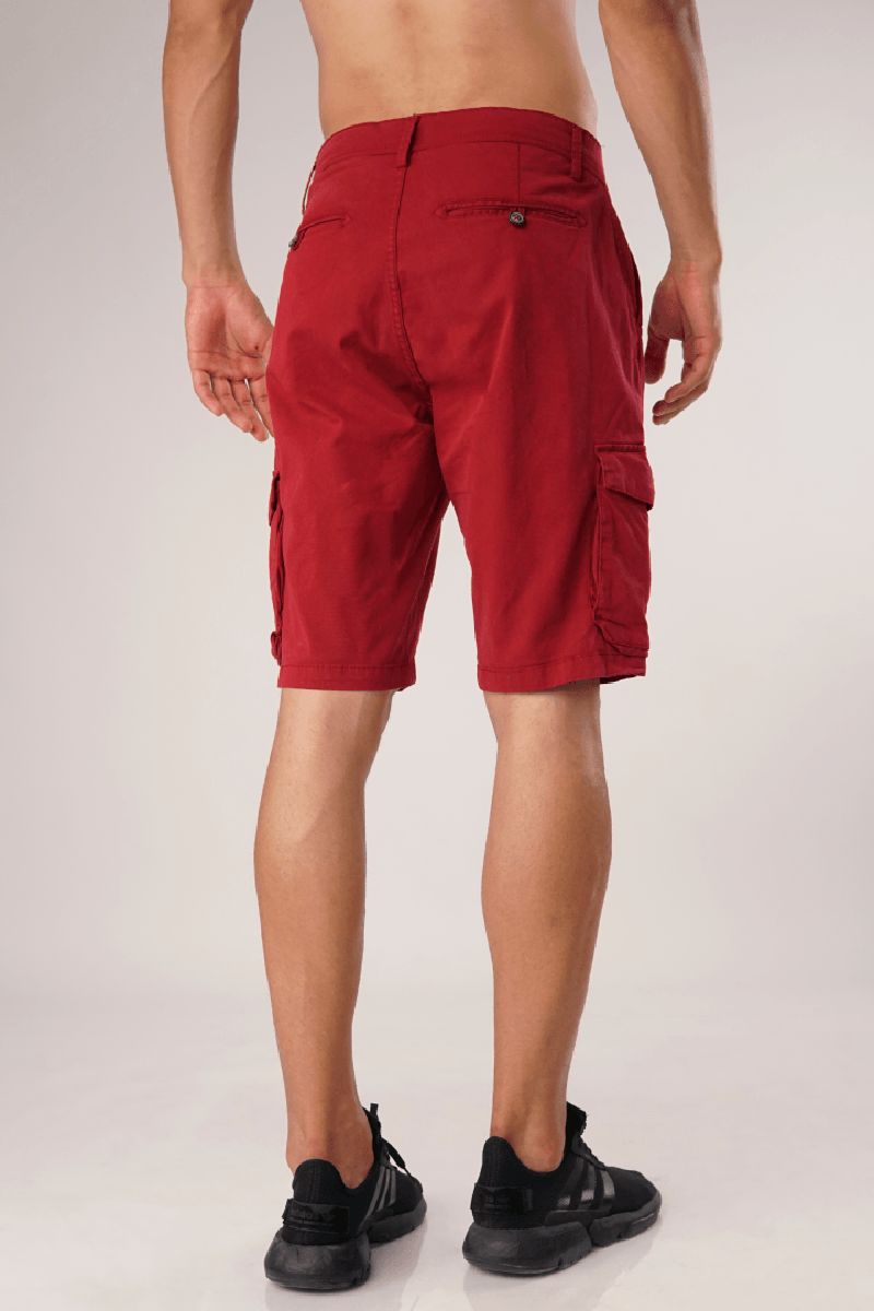 Cherry Red Cargo Shorts
