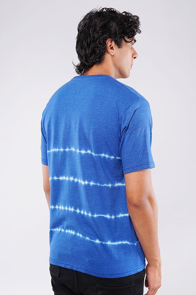 Electric Blue Tie and Dye T-Shirt