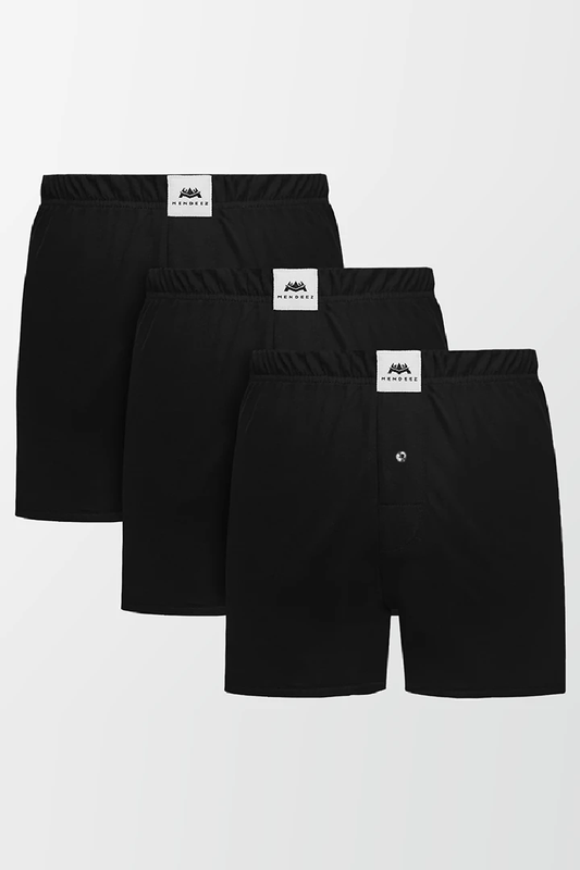 Jersey Boxer Shorts - Pack of 3 Black