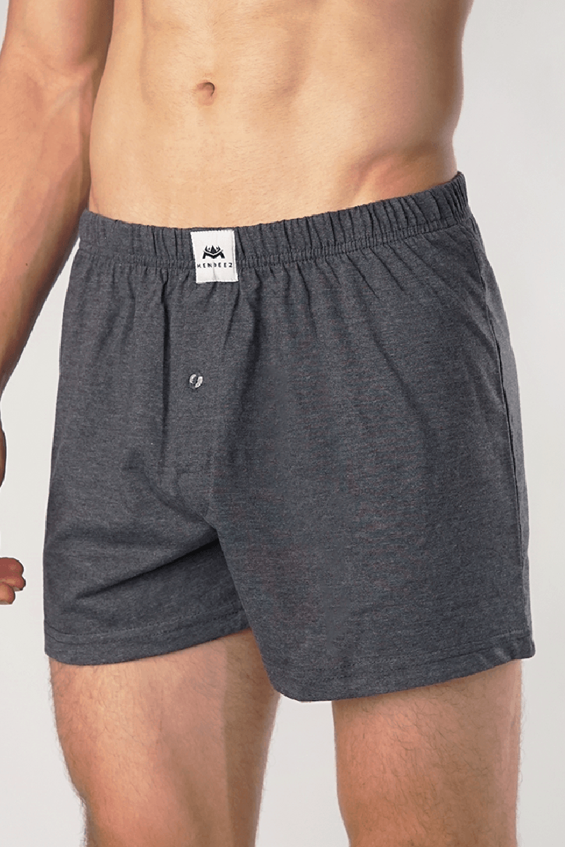 Jersey Boxer Shorts - Pack of 3 Charcoal