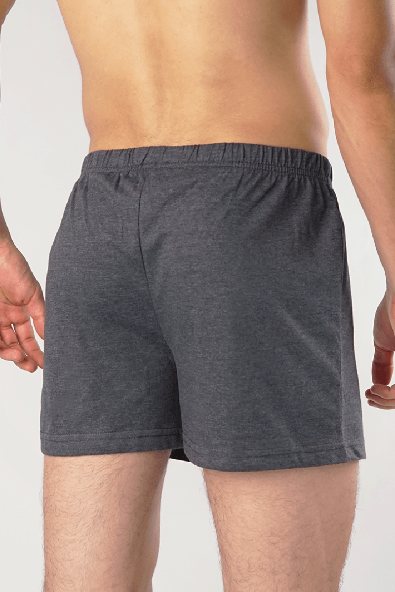 Jersey Boxer Shorts - Pack of 3 Charcoal