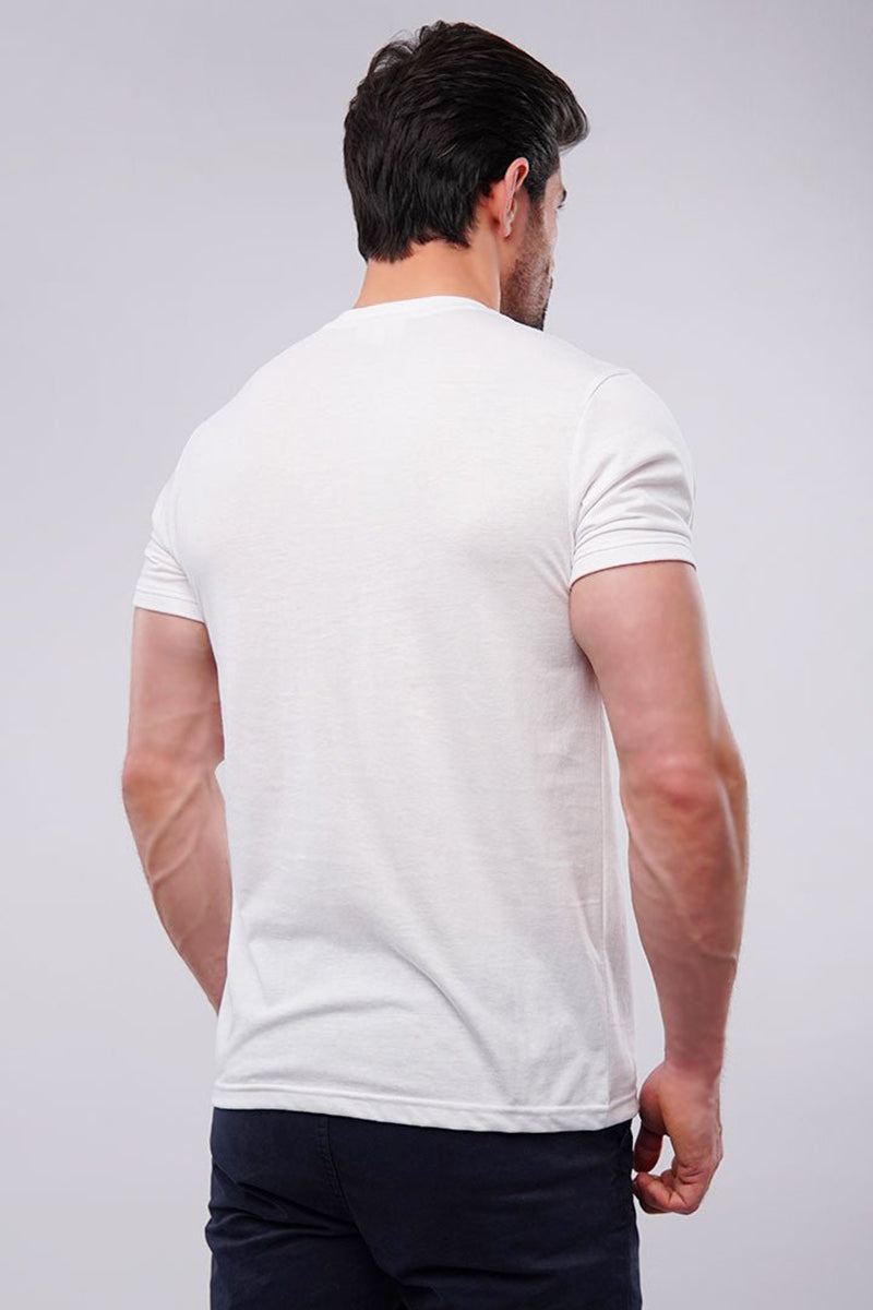 Lacey White Henley T-Shirt