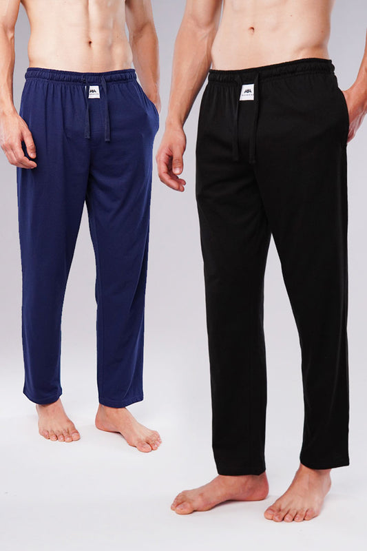Jersey Pajama - Pack of 2 Black and Navy Blue