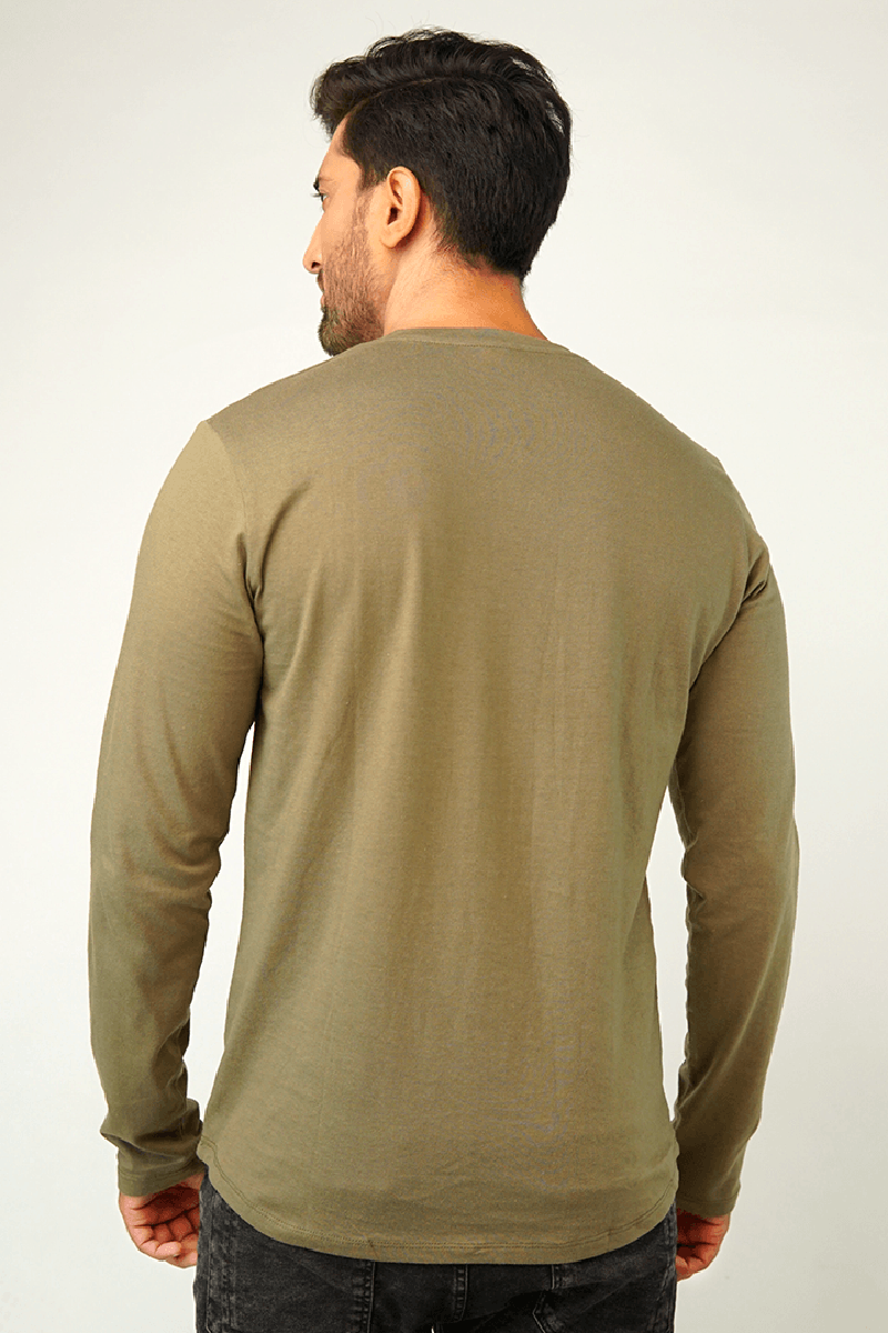 Olivery V-Neck Full Sleeve T-Shirt