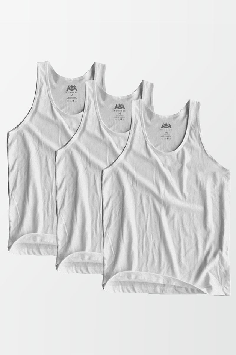 Pack of 3 Jersey Vest - White