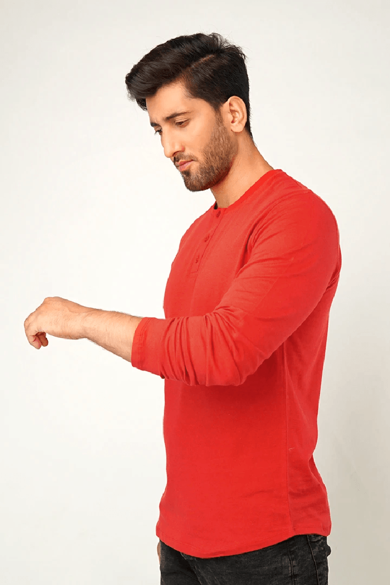 Red Army Full Sleeve Henley T-Shirt