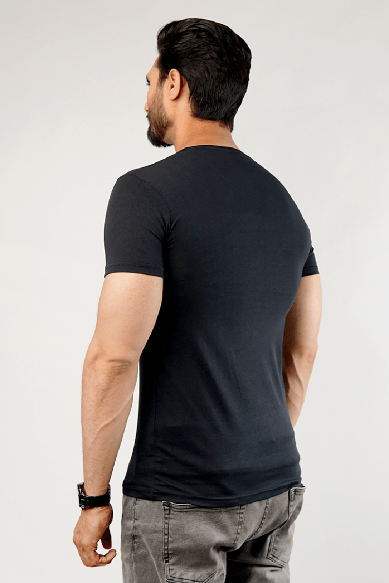 Undershirt Cotton Lycra - (Black)