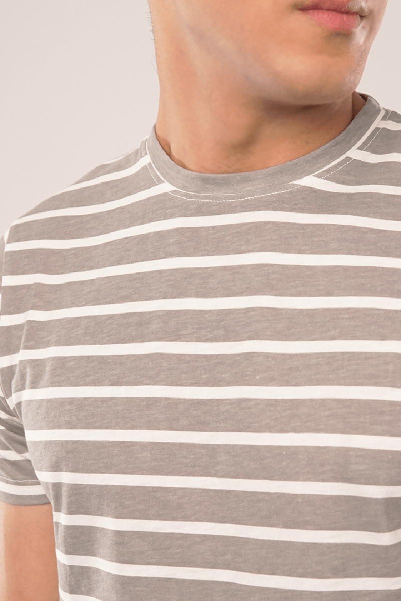 White Stripes Half Sleeve T-Shirt