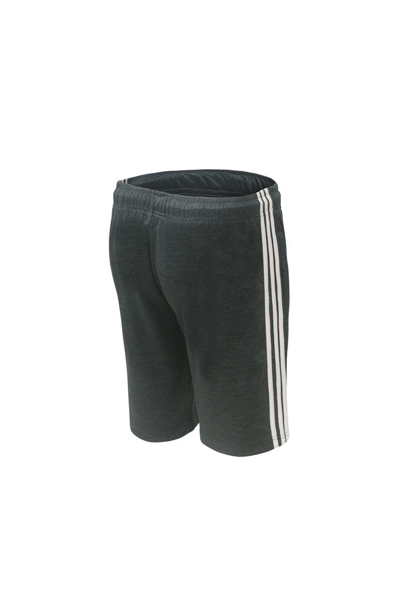 Flush Sports Athletic Gym Outdoor Shorts With Secure Zipper Pocket three stripes Green