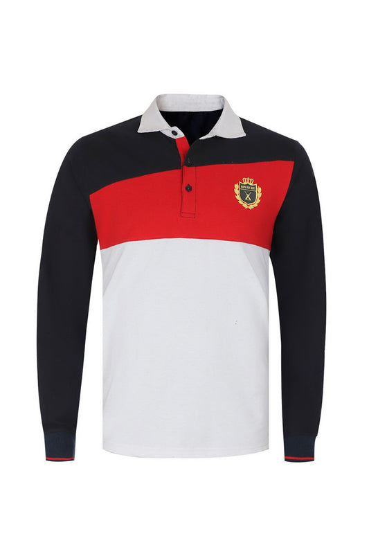 Premium Embroidered Polo Shirt With Panels-HMKPW210043