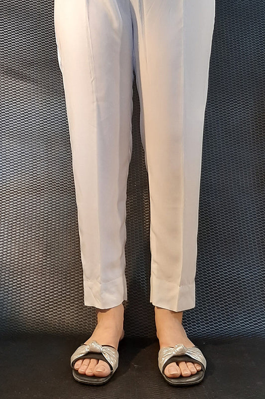 Linen Trouser Pant - Soft - All Season - White - ZT159