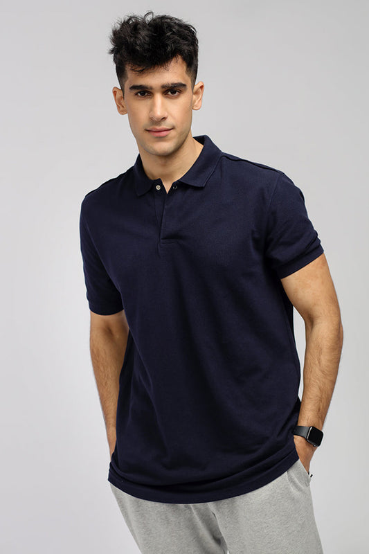 Men's Snap Button Polo Shirt