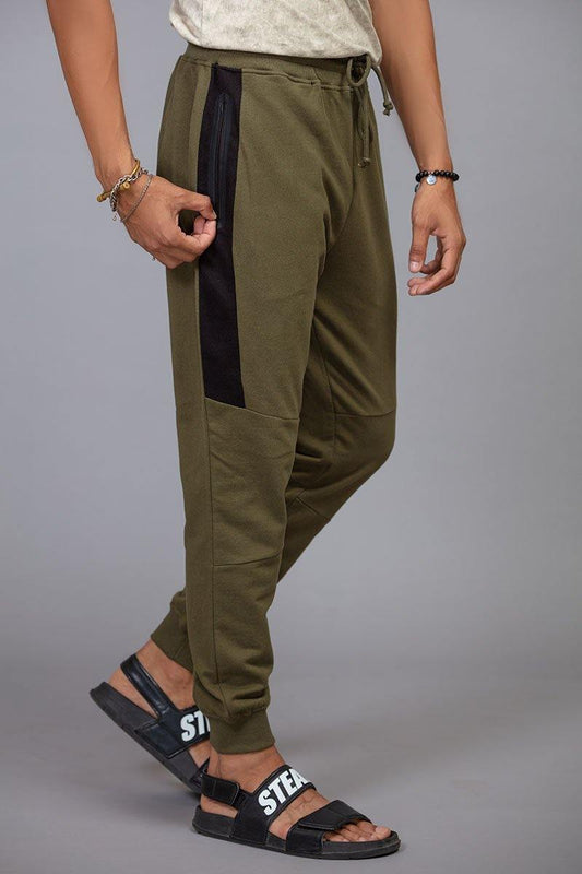 Military light weight french terry joggers with side zip and panels - BuyZilla.pk
