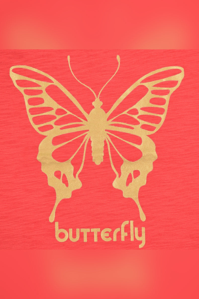 Girl's Hey My Butterfly Graphic Tee Shirt
