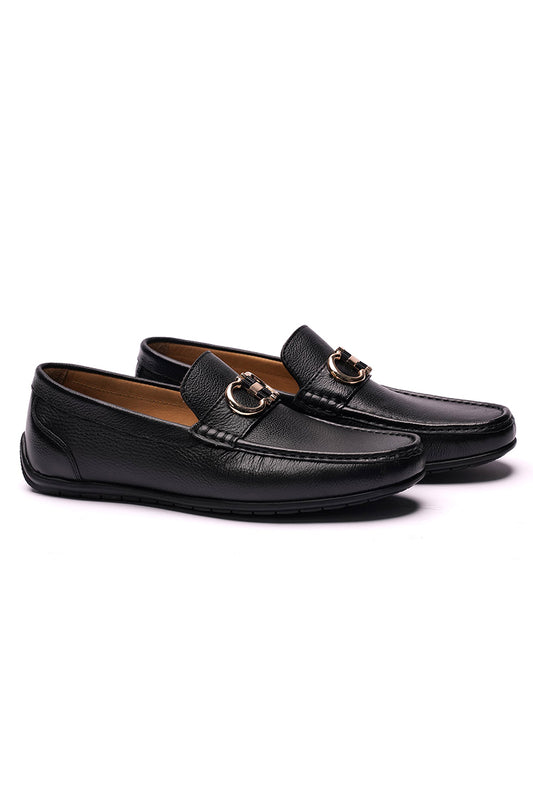 Nexara 2012- Men's Black Moccasin Shoes