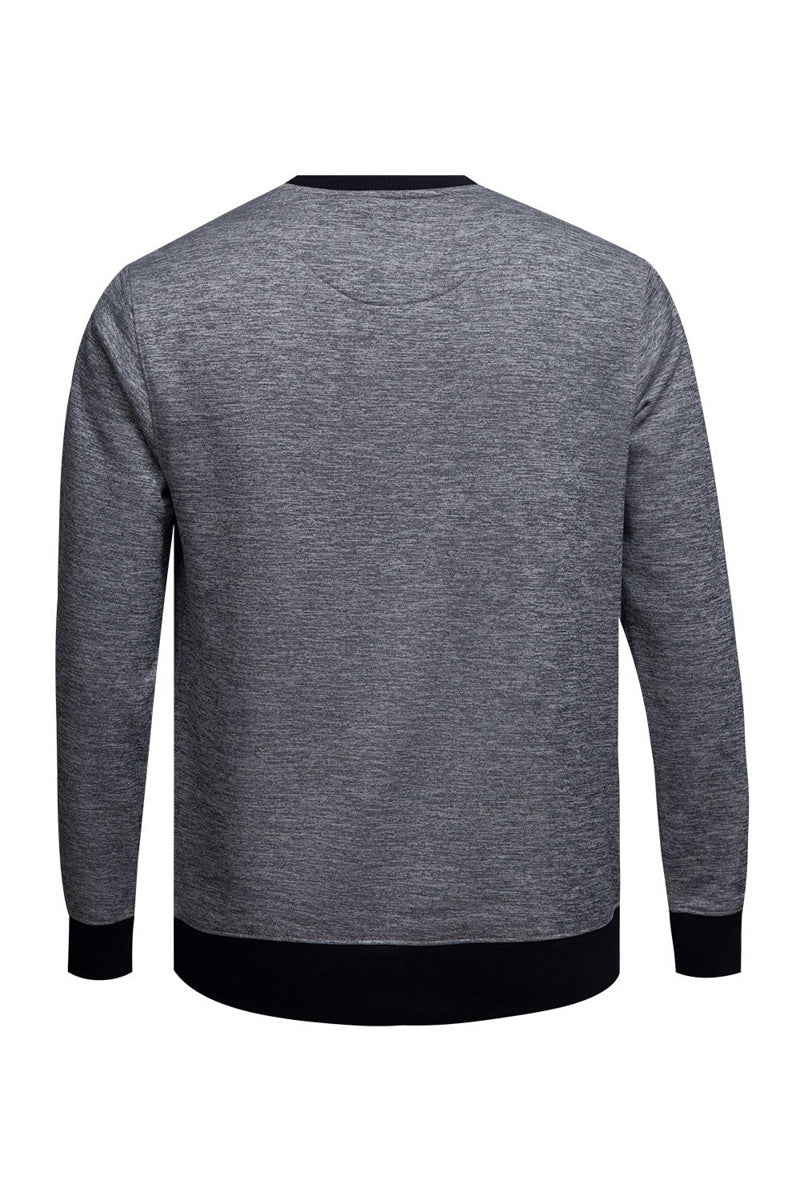 Fashion Sweat Shirt With Contrast Collar and Arm Rib