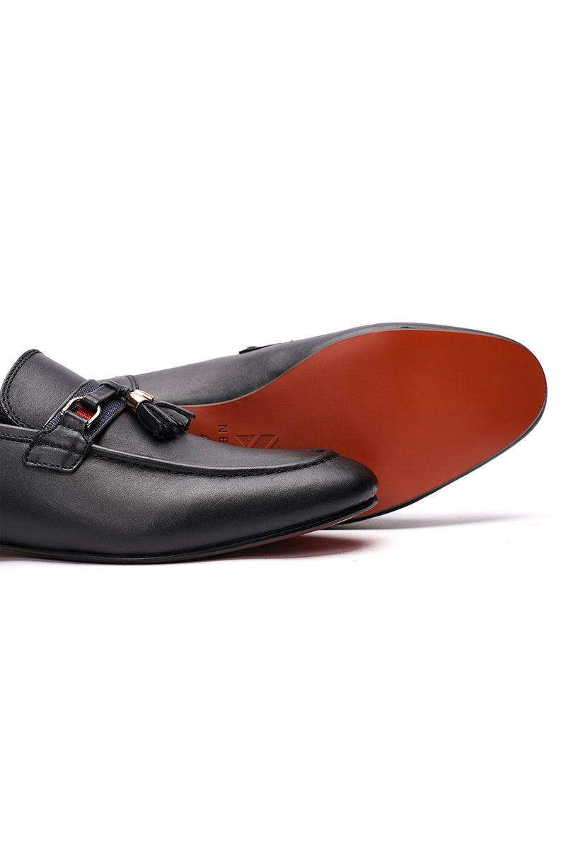 Nexara 1123 Men's Black Leather Shoes