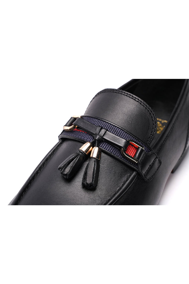 Nexara 1123 Men's Black Leather Shoes