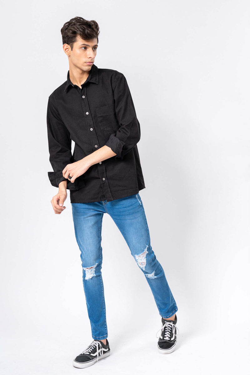 HNH Reydon Black Shirt ST0001M-BLK