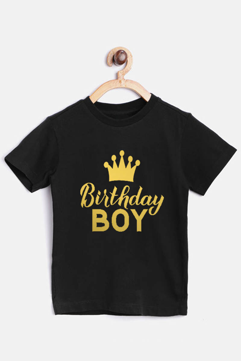 Birthday Boy Black T-Shirt For Boys