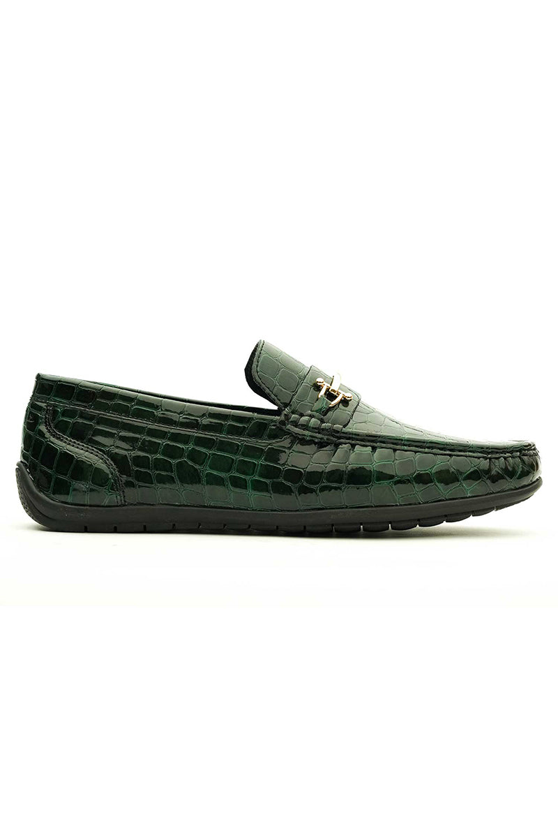 Nexara 122 Green Moccasin Shoes Men's
