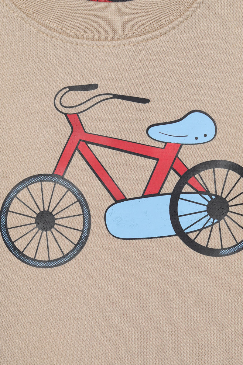 AllurePremium Sweat Shirt Beige Bicycle