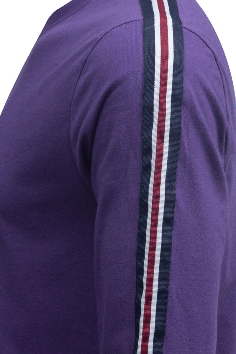 T-Shirt With Contrast Tape On Sleeves