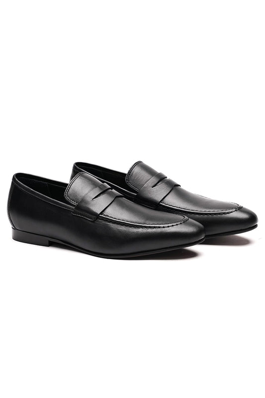 Nexara 1127 Men's Black Leather Shoes