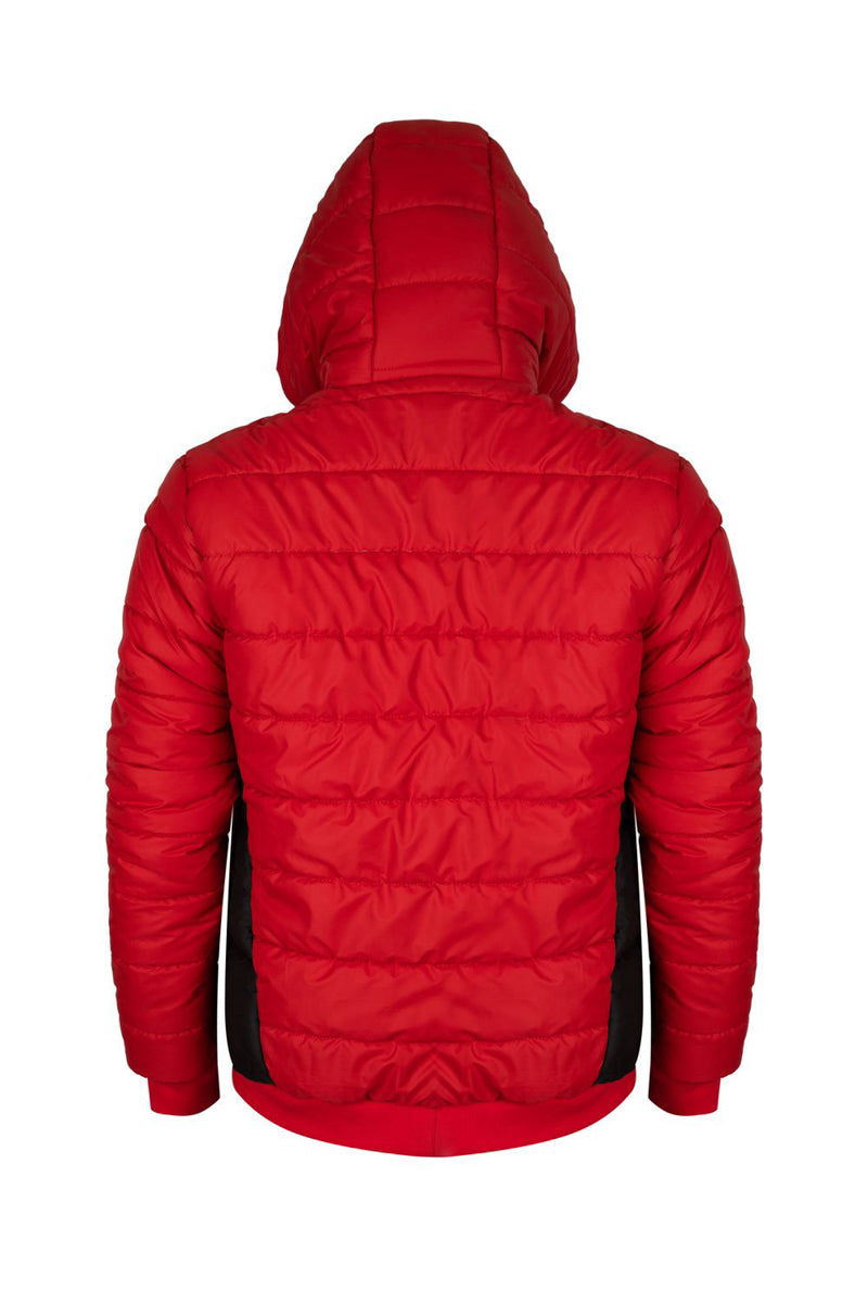 High Fashion Puffer Jacket With Cut and Sew Panel and Hoodie-HMJPW210020