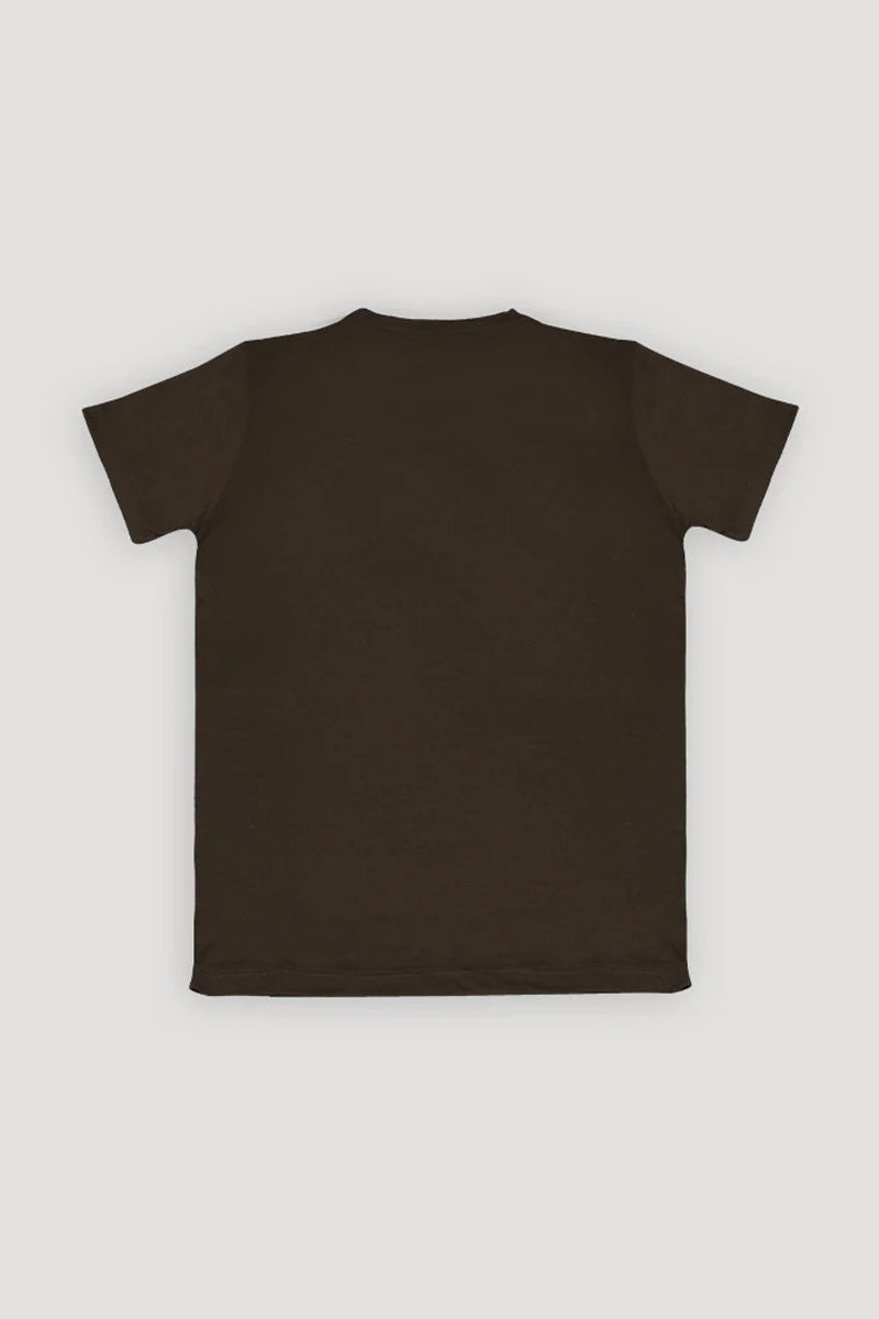 T-Shirt Brown Half Sleeves