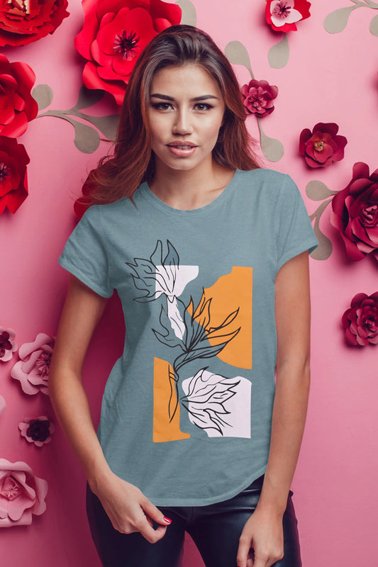 Women's Floral Print Tee Shirt