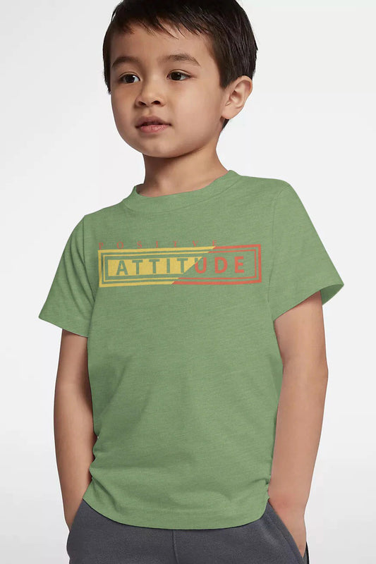 Boy's Positive Attitude Graphic Tee Shirt