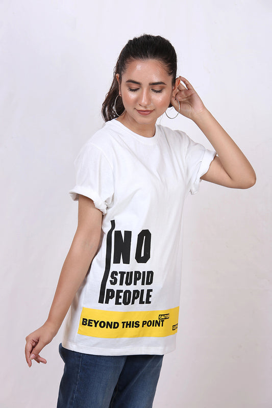 T-Shirt No Stupid People - Womens