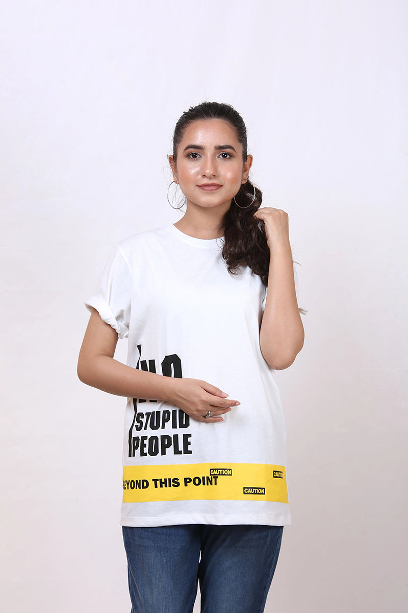 T-Shirt No Stupid People - Womens