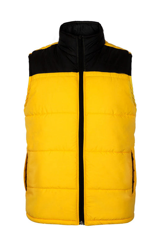 Sleeveless Puffer Jacket With Cut & Sew Panel HMJPW210014