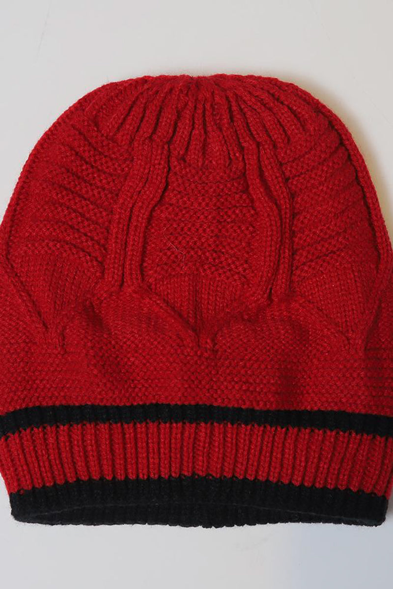 Red Knitted Beanie