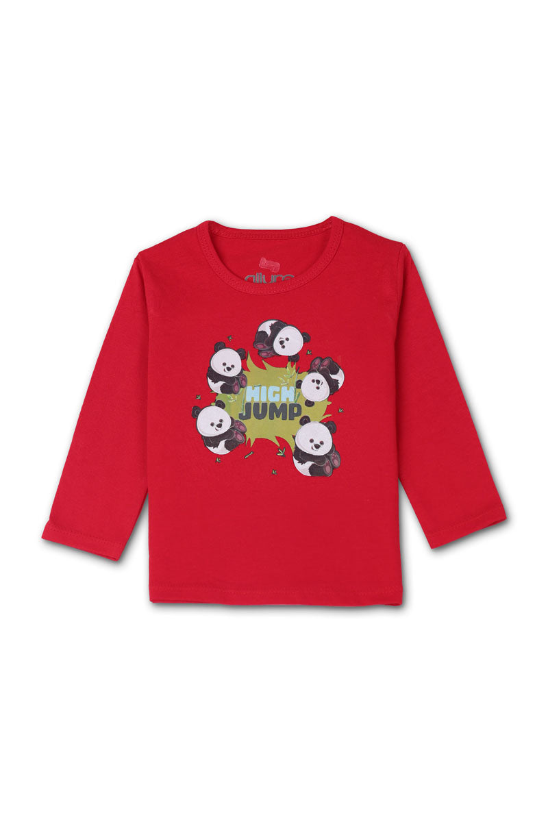 AllurePremium Full SleeveS T-Shirt Red Panda